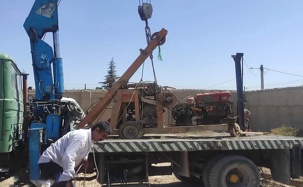 توقیف یک دستگاه حفاری غیرمجاز در قوچان